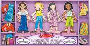 Best Friends Forever - magnetic dress up playset