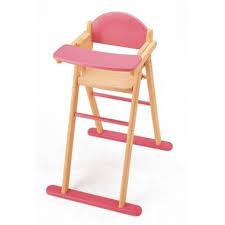 wooden dolls highchair