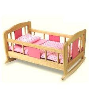 Wooden Dolls Cradle